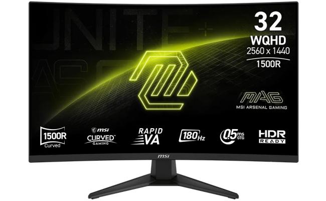 MSI MAG 321CQF E18 32" 2K (2560 x 1440) Curved Monitor Rapid VA, 180Hz, 0.5ms (GTG), 124% sRGB, HDR Ready, AMD FreeSync, 1B Colors, AI Vision For Enhanced Overall Picture MSI MAG 321CQF E18 32" 2K (2560 x 1440) Curved Monitor Rapid VA, 180Hz, 0.5ms (GTG), 124% sRGB, HDR Ready, AMD FreeSync, 1B Colors, AI Vision For Enhanced Overall Picture