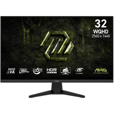 MSI MAG 325QF E18V 32" 2K (2560 x 1440) Flat Monitor Rapid VA, 180Hz, 0.5ms (GTG), 109% sRGB, HDR Ready, AMD FreeSync, 1B Colors, AI Vision For Enhanced Overall Picture