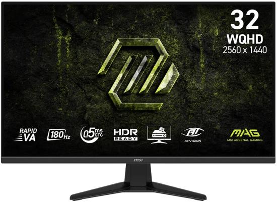 MSI MAG 325QF E18V 32" 2K (2560 x 1440) Flat Monitor Rapid VA, 180Hz, 0.5ms (GTG), 109% sRGB, HDR Ready, AMD FreeSync, 1B Colors, AI Vision For Enhanced Overall Picture