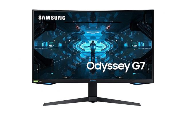 Samsung 27" Odyssey G7 WQHD 2K (2560x1440) 240Hz 1MS G-SYNC HDR600 QLED 1000R Curved Gaming Monitor