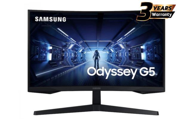 Samsung 27" G5 Odyssey 144Hz 1Ms 2K (2560 x 1440) VA. HDR 600 With , 1000R Curved Screen, FreeSync Premium Gaming Monitor