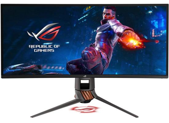 ASUS ROG SWIFT PG349Q, 34 Inch UWQHD (3440 x 1440) , IPS, 4ms (GtG), Up to 120 Hz, G-SYNC Ultimate, AuraSync, 1900R Curved Gaming Monitor