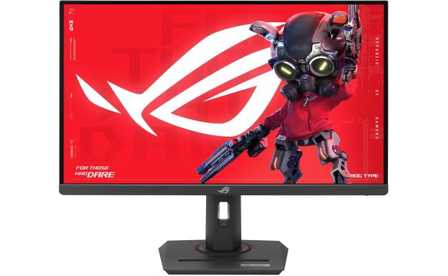 ASUS ROG STRIX (XG27ACG) 27" Flat Gaming Monitor Fast IPS 2K (2560 x 1440) 180Hz 1ms(GTG), HDR10, DCI-P3 95% & sRGB 125%, USB Type-C (DP Alt mode), G-Sync Compatible w/ Aura Syn & Ergonomic Stand