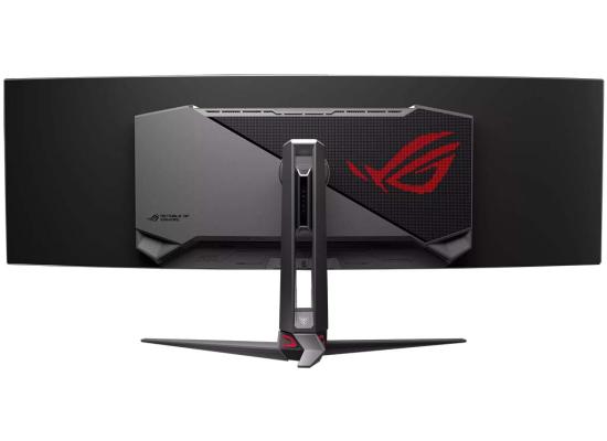 ASUS ROG Swift OLED PG49WCD 49" DQHD Curved Gaming Monitor (QD OLED), 144Hz, 0.03ms(GTG), DisplayHDR 400 Up To 1000 nits, 10bit, 1B Colors, G-SYNC® compatible, ROG Smart KVM, Type-C PD (90 W), Aura Sync, Ergonomic Stand
