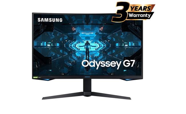 Samsung 27" Odyssey G7 WQHD 2K (2560x1440) 240Hz 1MS G-SYNC HDR600 QLED 1000R Curved Gaming Monitor