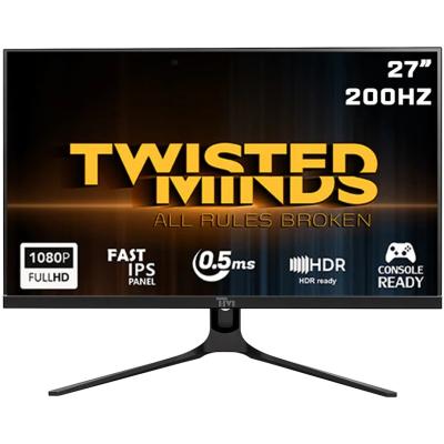 Twisted Minds 27" Flat Gaming Monitor Fast IPS Full HD 1080p @200Hz 0.5ms, HDR Ready, 99% sRGB , FreeSync, HDMI 2.1 w/ Speakers