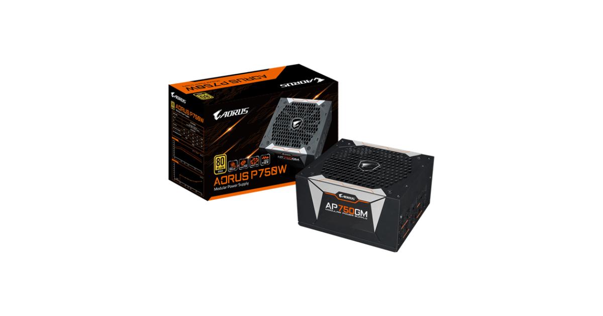 GIGABYTE AORUS P750 GOLD 750W 80+ Full Modular Power Supply w/ 135mm 2 ...