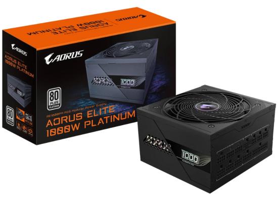 AORUS ELITE P1000W 80+ Platinum (ATX 3.0) 1000W 80 Plus Platinum Fully Modular Power Supply w/ (12VHPWR) PCIE 5.0 Connector