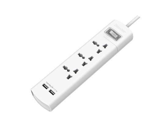 Huntkey SZM307 Power Strip Surge w/ 3 Universal AC Sockets (1.5M)