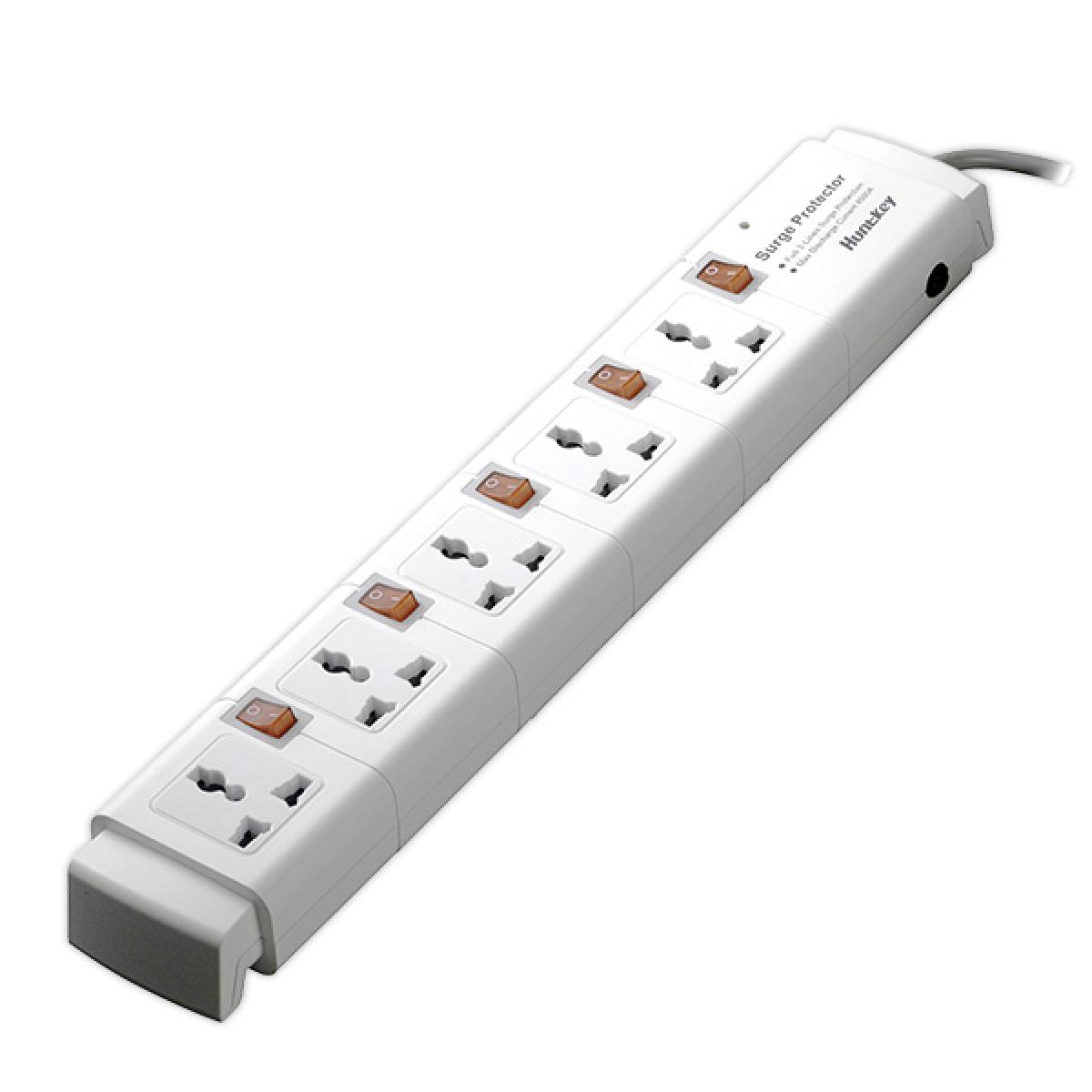 Huntkey PZC502-3 Power Strip Surge w/ 5 Universal AC Sockets (3M)