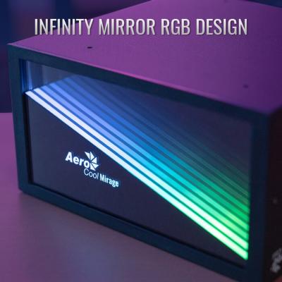 AeroCool Mirage Gold 650W (ARGB) 80 Plus Gold Fully Modular Up To 90%+ Efficiency, Stylish High-performance Power Supply w/ Infinity Mirror Design