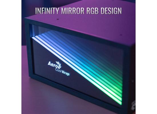 AeroCool Mirage Gold 750W (ARGB) 80 Plus Gold Fully Modular Up To 90%+ Efficiency, Stylish High-performance Power Supply w/ Infinity Mirror Design