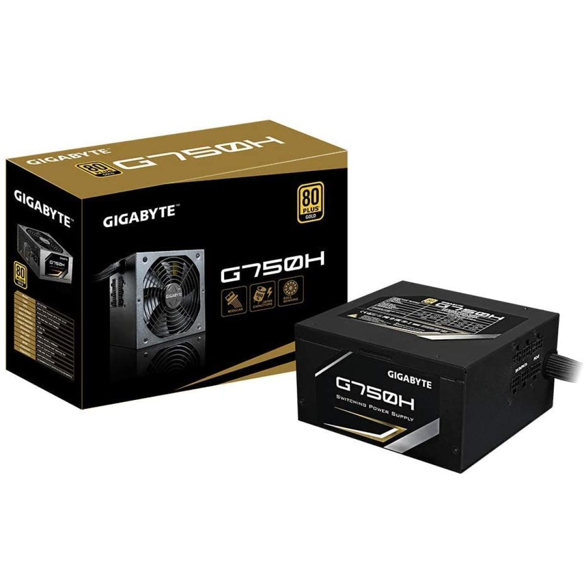 GIGABYTE G750H 750W 80 Plus GOLD FULL MODULAR Silent Fan,Active Power Protection