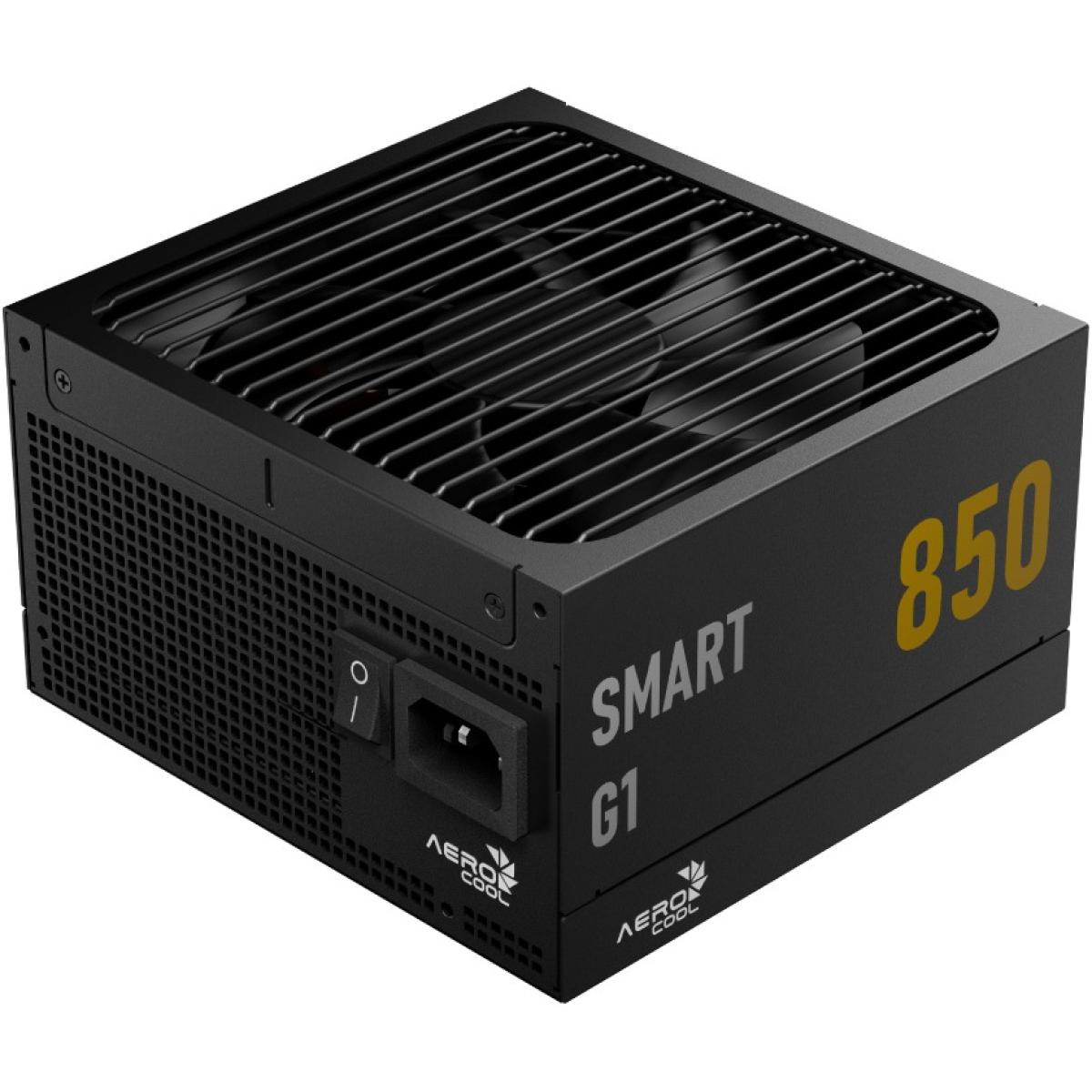 AeroCool SMART G1 850W 80 Plus Gold Fix Cable (Non-Modular) ATX 3.1 (PCIe 5.1) High-performance Power Supply w/ Low-Profile Fan Curve