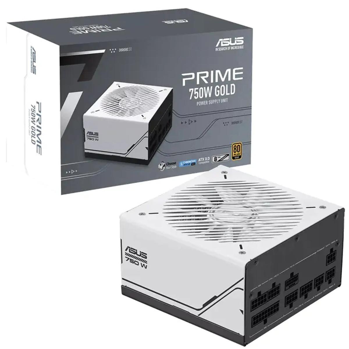 ASUS Prime 750W Gold (ATX 3.0) 80 Plus Gold Fully Modular Power Supply w/ (12VHPWR) PCIE 5.0 Connector
