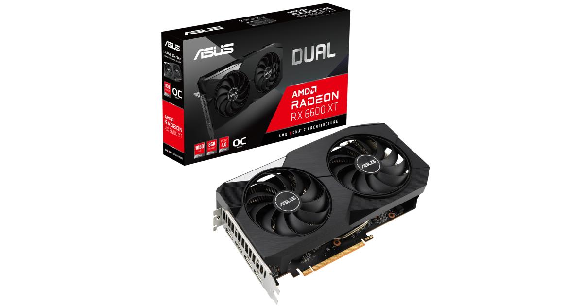 Asus Dual Radeon™ RX 6600 XT OC Edition 8G GDDR6 - Graphics Card