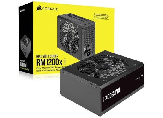 Corsair RM1200x Shift 1200W, ATX (ATX 3.0) Fully Modular Power Supply, 80+ Gold Certified w/ Side Mounted Modular Connections Panel  & PCIe 5.0 12VHPWR Cable