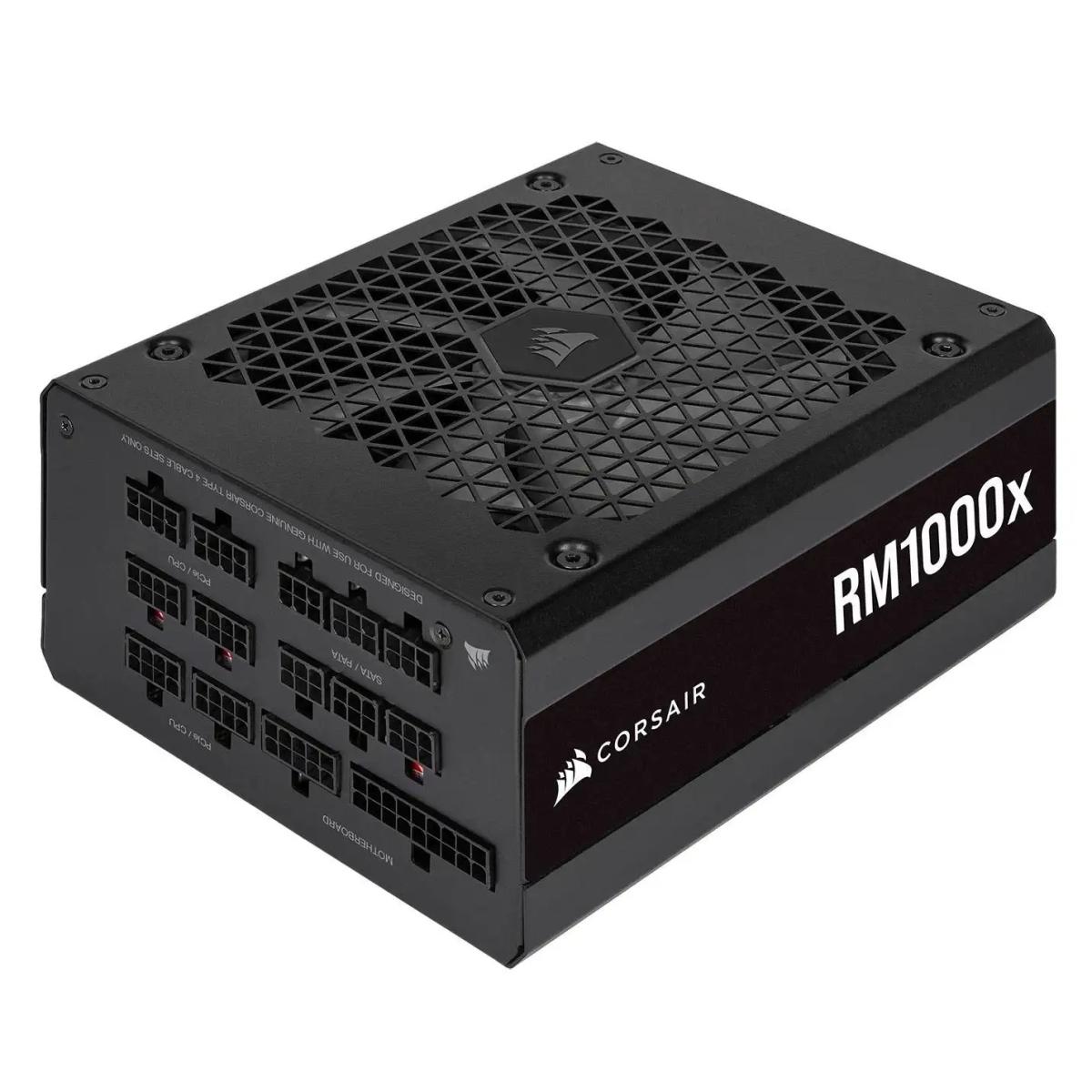 Corsair RM1000X V2, 1000W, ATX Fully Modular Power Supply, 80+ Gold Certified w/ 135mm Zero RPM Fan Mode