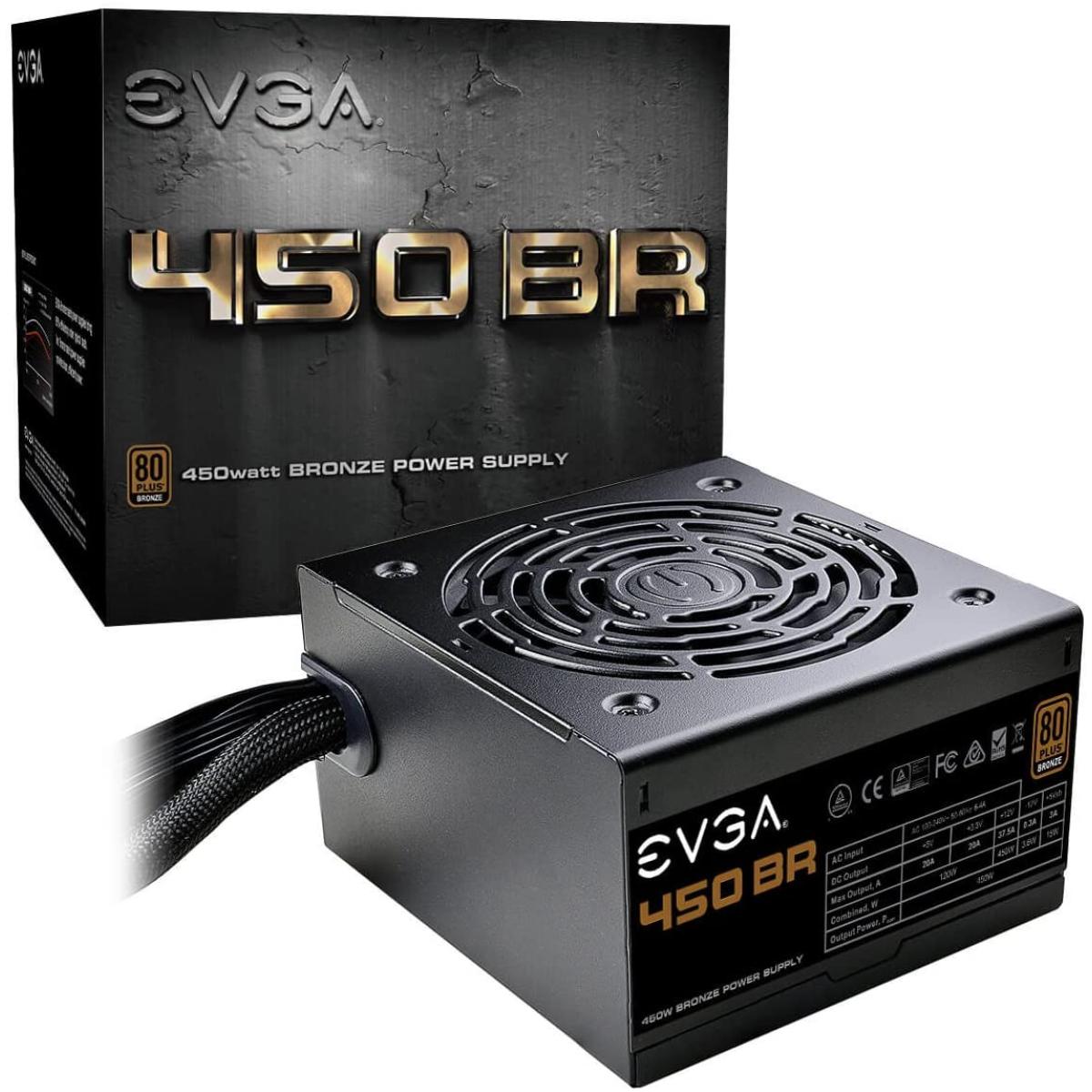 EVGA 450 BR, 80+ BRONZE 450W,BR Series Power Supply With Heavy-duty protections