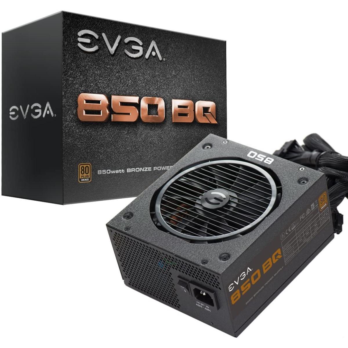 EVGA 850 BQ, 80+ BRONZE 850W, Semi Modular, BQ Series With Heavy-duty protections, Power Supply