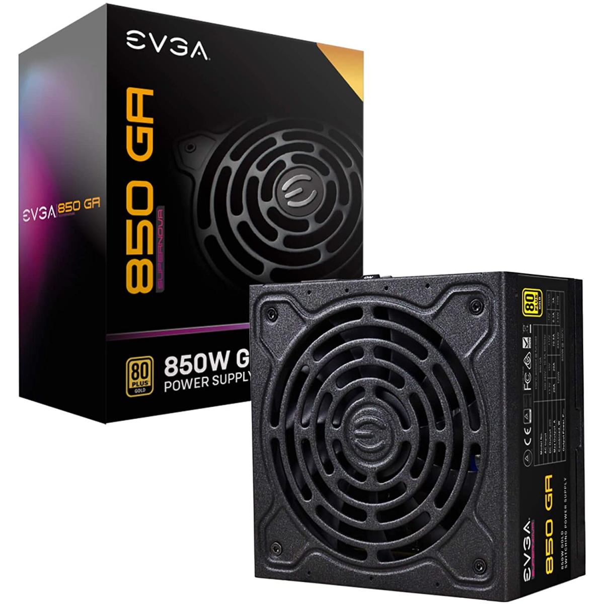 EVGA SuperNOVA 850 GA, 80 Plus Gold 850W, Fully Modular, Eco Mode, Includes Power ON Self Tester, Power Supply