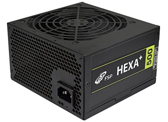 FSP HEXA+ Series H2-500 500W 80+ high-quality ATX Power Supply,120mm Quiet Fan Black