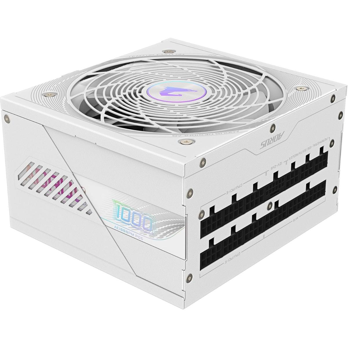 AORUS ELITE P1000W 80+ Platinum (ICE) (ATX 3.0) 1000W 80 Plus Platinum Fully Modular Power Supply w/ (12VHPWR) PCIE 5.0 Connector