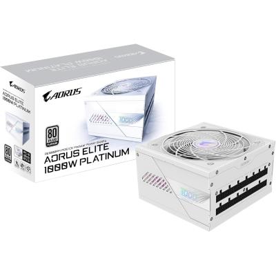AORUS ELITE P1000W 80+ Platinum (ICE) (ATX 3.0) 1000W 80 Plus Platinum Fully Modular Power Supply w/ (12VHPWR) PCIE 5.0 Connector