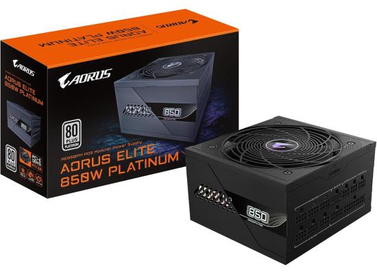 AORUS ELITE P850W 80+ Platinum (ATX 3.0) 850W 80 Plus Platinum Fully Modular Power Supply w/ (12VHPWR) PCIE 5.0 Connector