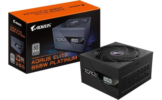 AORUS ELITE P850W 80+ Platinum (ATX 3.0) 850W 80 Plus Platinum Fully Modular Power Supply w/ (12VHPWR) PCIE 5.0 Connector