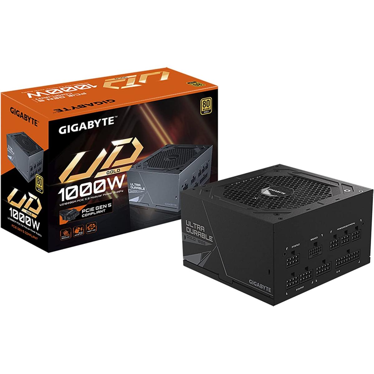 GIGABYTE UD1000GM PG5 1000W (ATX 3.0) PCIE 5.0 (12VHPWR) 80 Plus Gold Full Modular Power Supply
