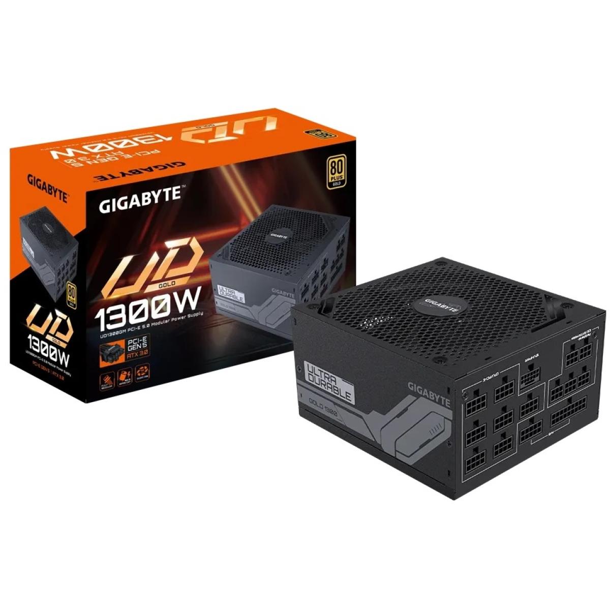 GIGABYTE UD1300GM PG5 1300W (ATX 3.0) PCIE 5.0 (12VHPWR) 80 Plus Gold Full Modular Power Supply