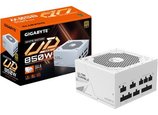 GIGABYTE UD850GM PG5 850W (ATX 3.0) PCIE 5.0 (12VHPWR) 80 Plus Gold Full Modular Power Supply (White Edition)