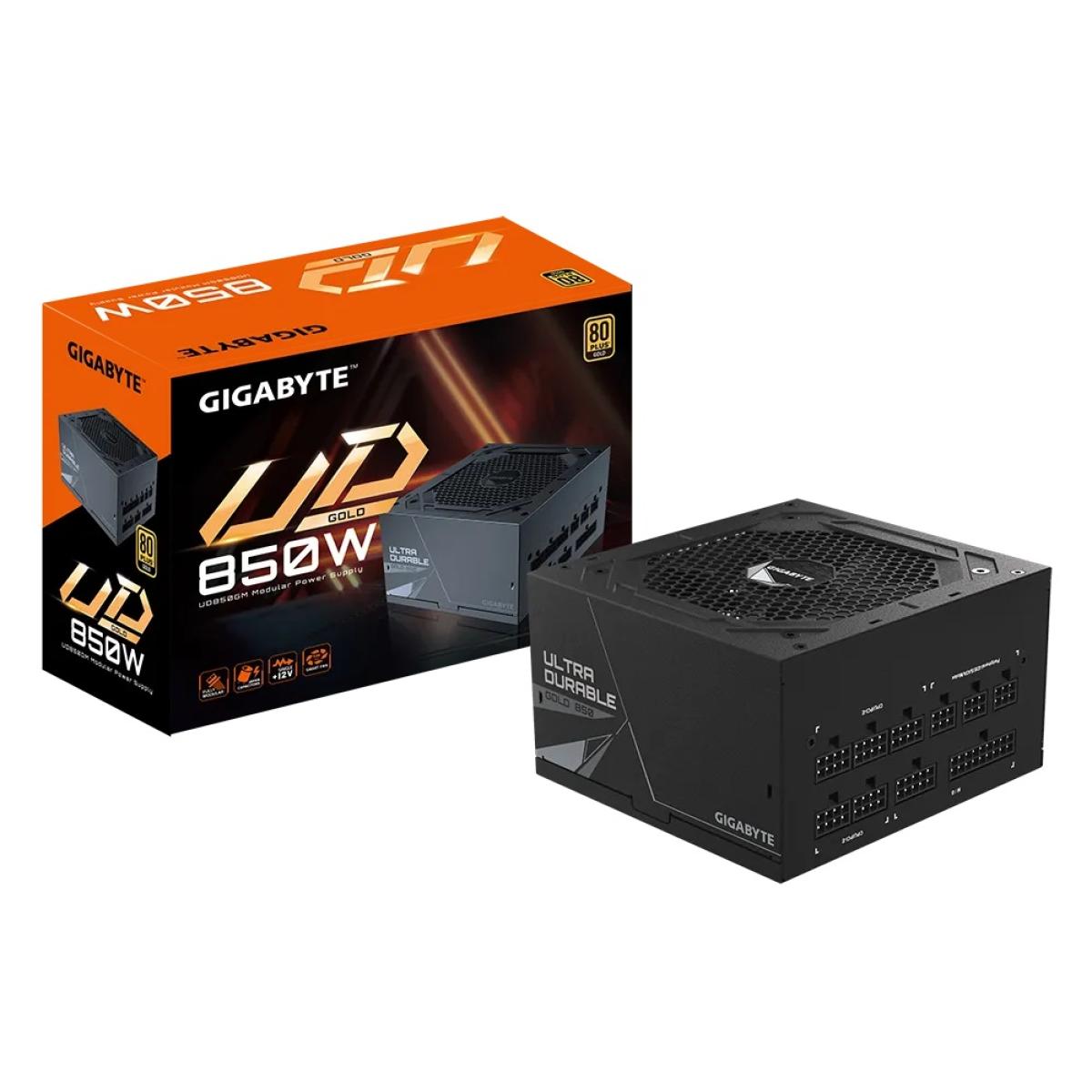 GIGABYTE UD850GM 850W 80 PLUS GOLD Fully Modular Japanese Capacitors Ultra Durable Compact ATX Design Power Supply