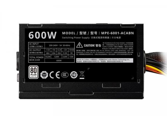 Cooler Master ELITE 600 230V V4, 600w 80+ White Certified Entry Level Power Supply w/ Efficiency Of 85%