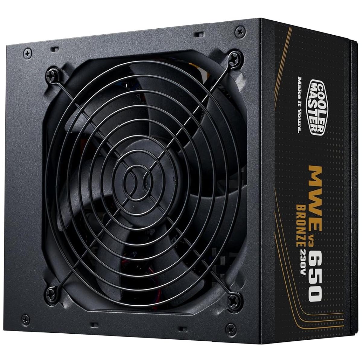 Cooler Master MWE Bronze 650 V3 (ATX 3.1) 650W 80 Plus Bronze Power Supply w/ Quiet HDB fan