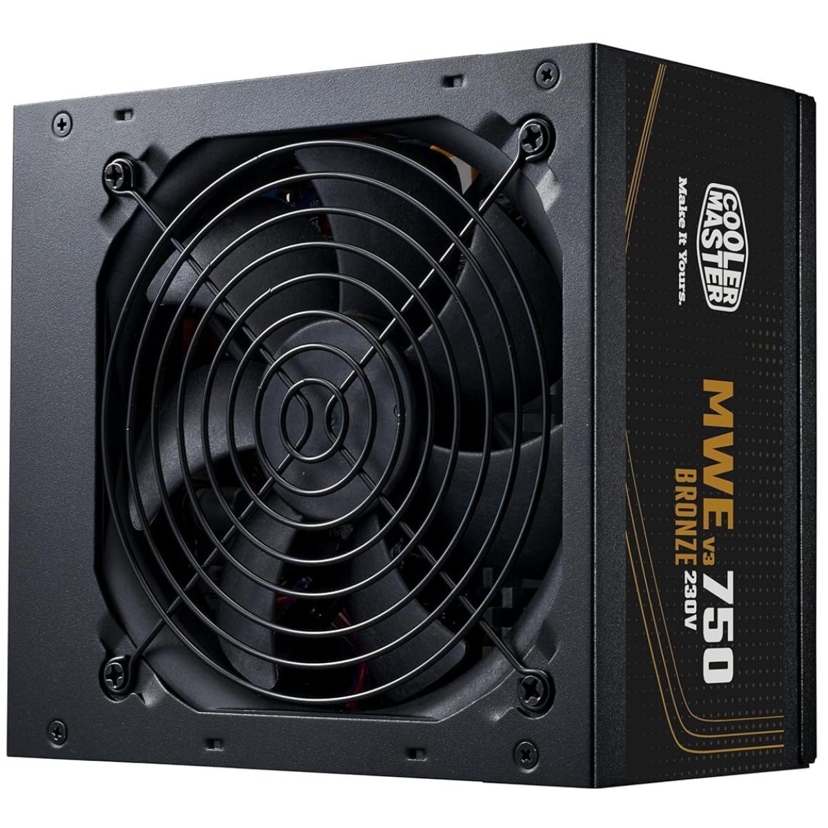 Cooler Master MWE Bronze 750 V3 230V (ATX 3.1) 750W 80 Plus Bronze Power Supply w/ Quiet HDB fan