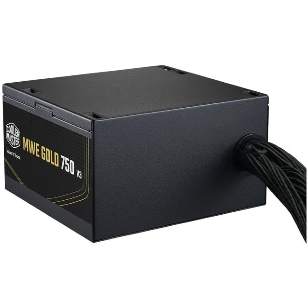 Cooler Master MWE GOLD 750 V3 (ATX 3.1) 750W 80 Plus Gold Non-Modular Power Supply w/ (12V-2x6) PCIE 5.1 Connector Cooler Master MWE GOLD 750 V3 (ATX 3.1) 750W 80 Plus Gold Non-Modular Power Supply w/ (12V-2x6) PCIE 5.1 Connector