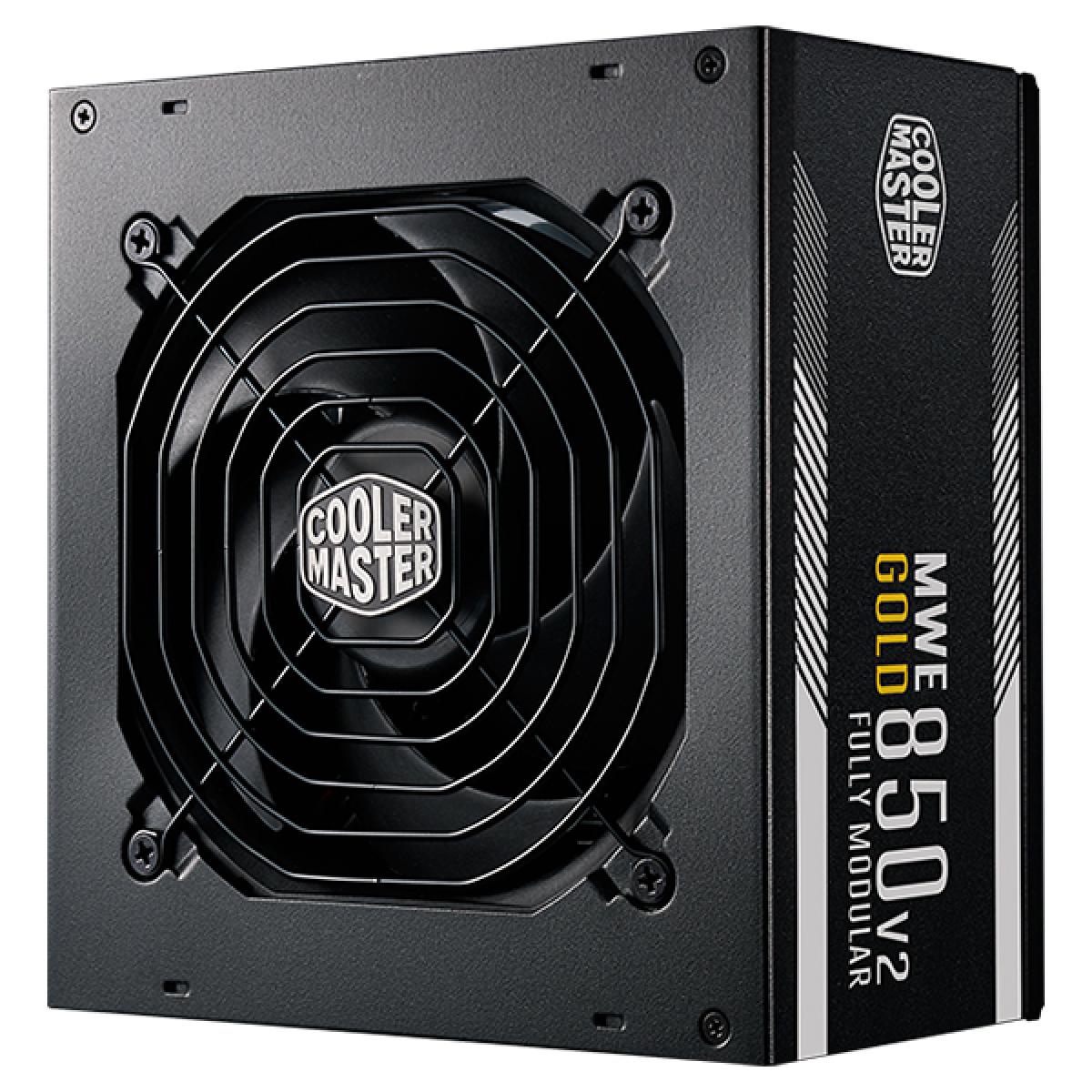 Cooler Master MWE GOLD 850 V2 (ATX 3.0) 850W 80 Plus Gold Fully Modular Power Supply w/ (12VHPWR) PCIE 5.0 Connector