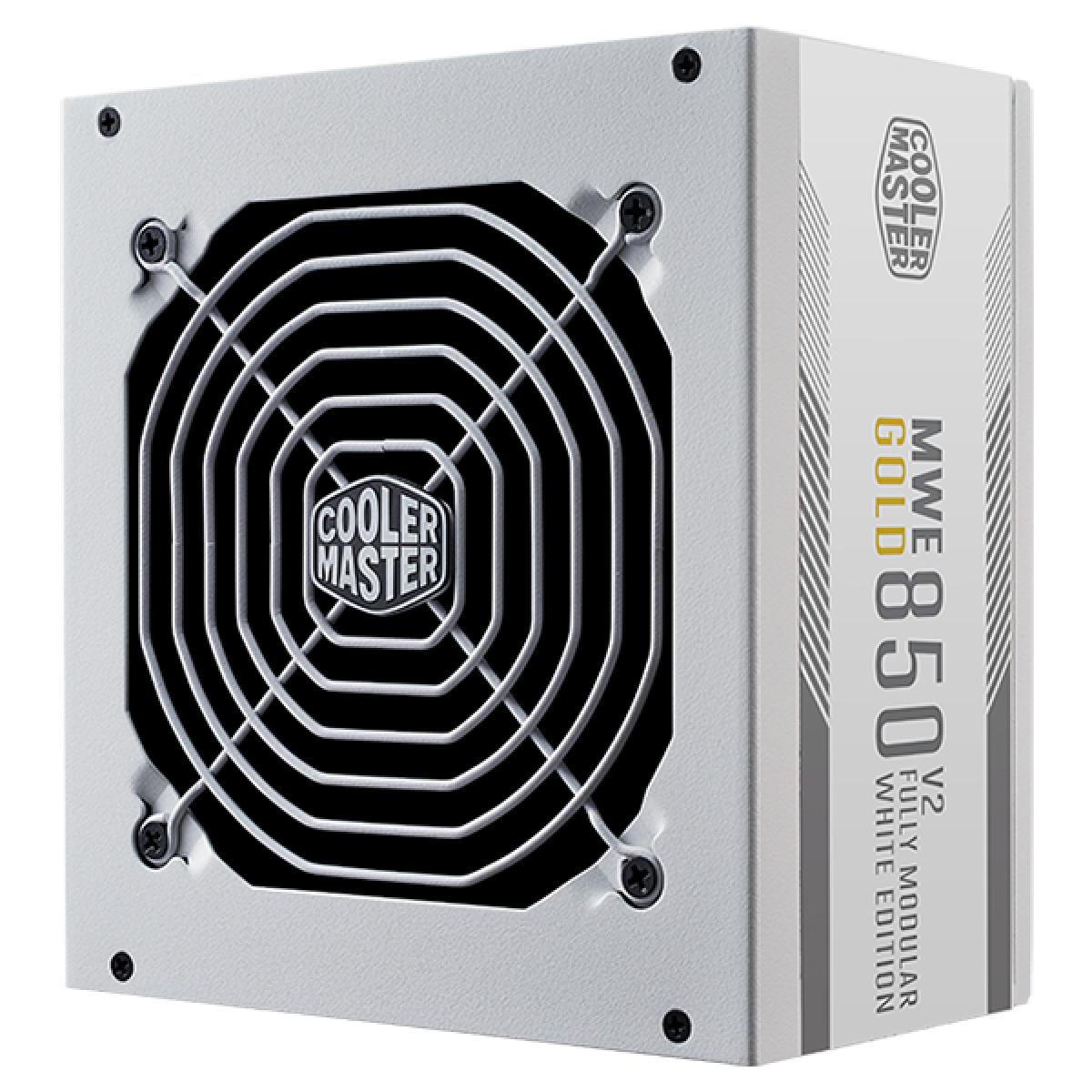Cooler Master MWE GOLD 850 V2 (White Edition) (ATX 3.0) 850W 80 Plus Gold Fully Modular Power Supply w/ (12VHPWR) PCIE 5.0 Connector