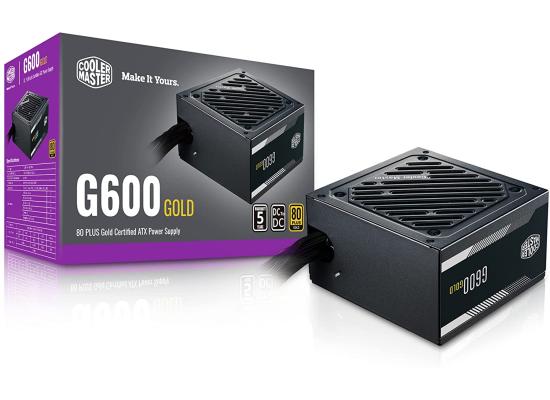 Cooler Master G600, 600w GOLD 80+ Certified Power Supply w/ 120mm HDB Fan (Non-Modular)
