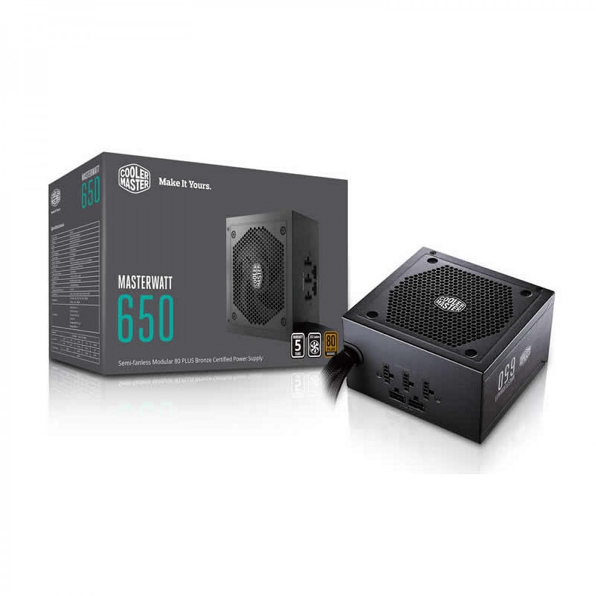 Cooler Master V650 650w 80 PLUS MasterWatt SEMI MODULAR bronze Power Supply