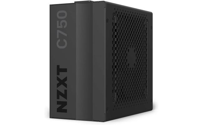 NZXT C750, 750 Watt 80+ Gold Certified, Hybrid Silent Fan Control, Fluid Dynamic Bearings - Modular Design ATX Gaming Power Supply
