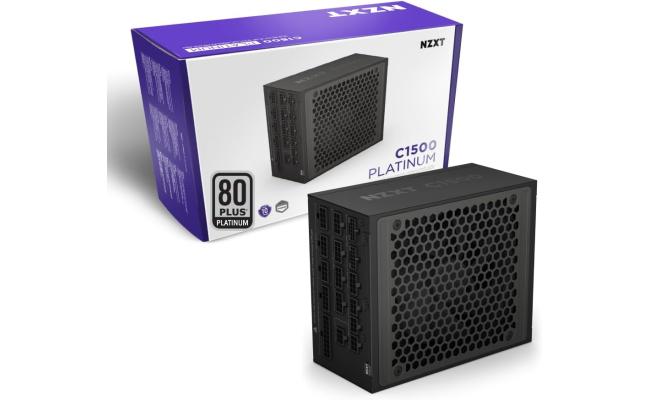 NZXT C1500, 1500W 80+ Platinum Full Modular ATX (3.1) (PCIe 5.1) Gaming Power Supply w/ 140mm Magnetic Levitation Low Noise Fan(Black)