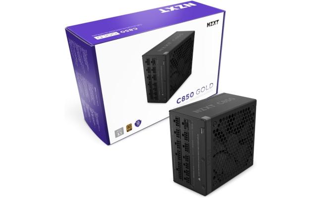 NZXT C850, 850W 80+ Gold Full Modular ATX (3.1) (PCIe 5.1) Gaming Power Supply w/ 135mm fluid dynamic bearing fan with Zero Fan Mode (Black)