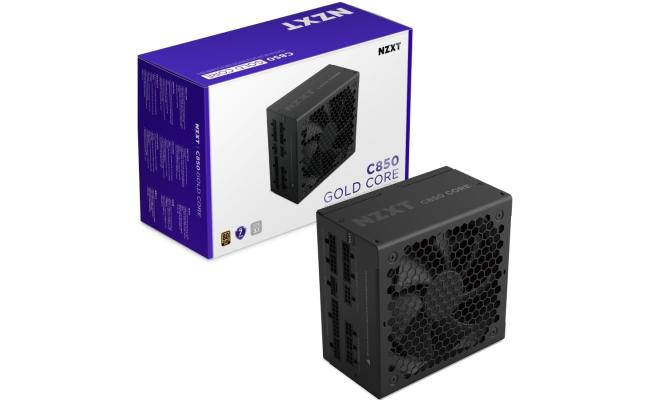 NZXT C850 Gold Core, 850W 80+ Gold Full Modular ATX (3.1) (PCIe 5.1) Gaming Power Supply w/ 135mm fluid dynamic bearing fan with Zero Fan Mode (Black)