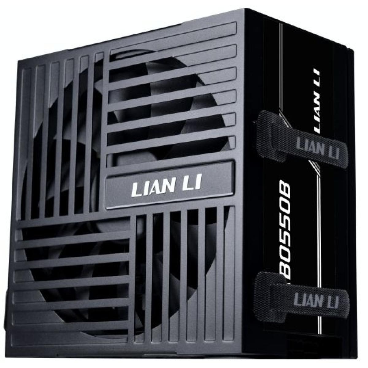 Lian Li RB550B PSU BLACK PCIE 5.1 (12V-2×6) 550W 80 PLUS Bronze Non-Modular Power Supply, PCIe 6+2 pin cable,Includes full cable set for CPU, GPU, SATA, and PATA connections..