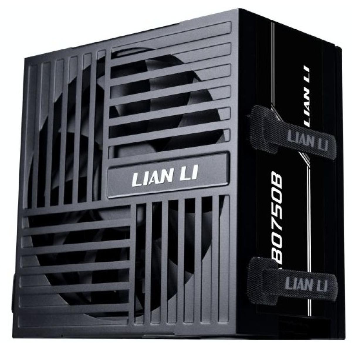 Lian Li RB750B PSU BLACK PCIE 5.1 (12V-2×6) 750W 80 PLUS Bronze Non-Modular Power Supply, PCIe 6+2 pin cable,Includes full cable set for CPU, GPU, SATA, and PATA connections..
