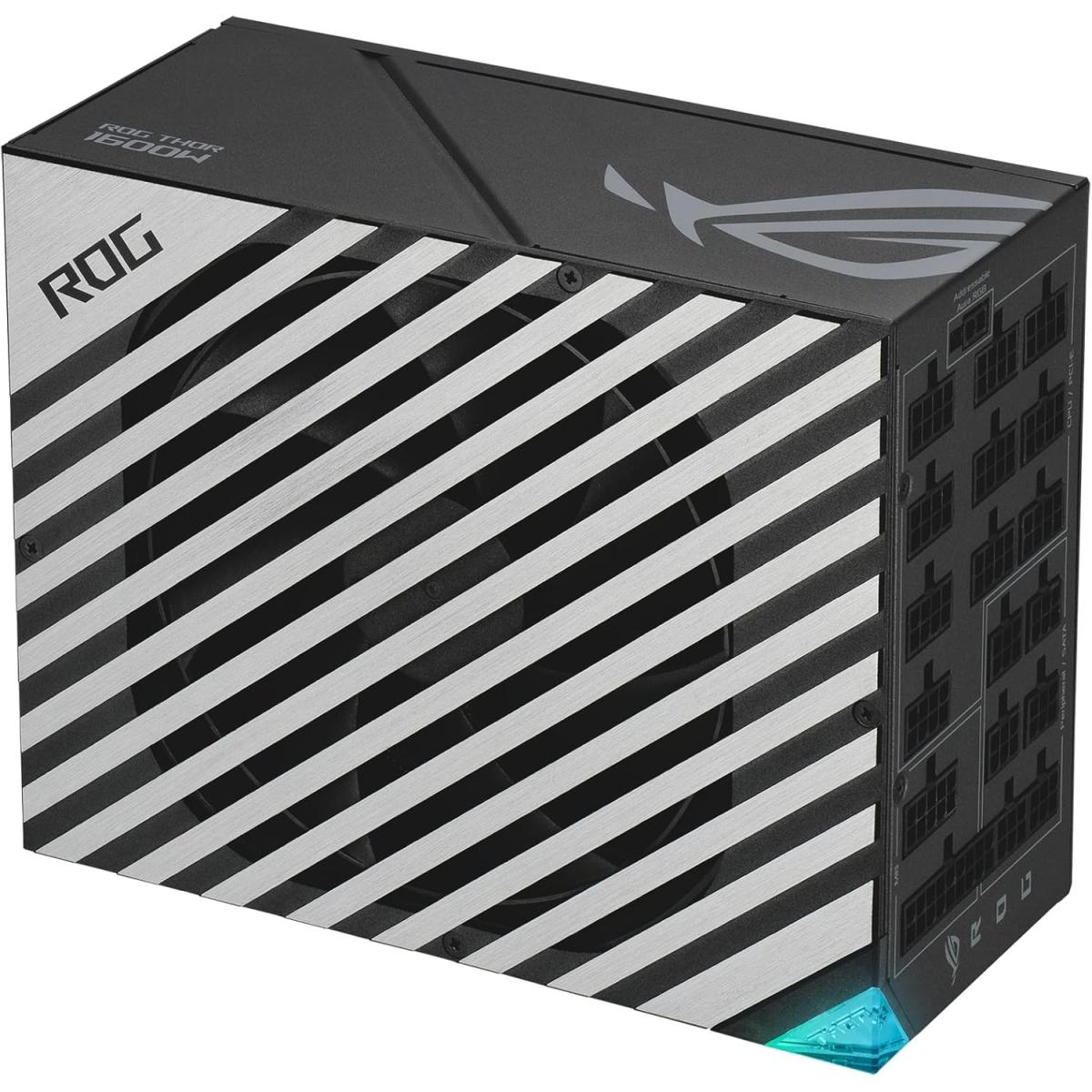 ASUS ROG THOR 1600W Titanium (ATX 3.0) 80 Plus Titanium Fully Modular Power Supply w/ (12VHPWR) PCIE 5.0 Connector