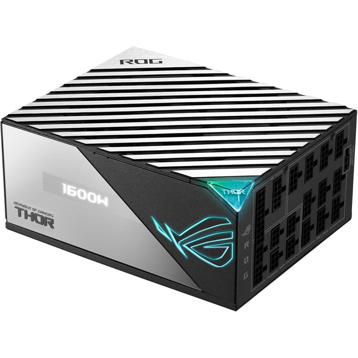 ASUS ROG THOR 1600W Titanium (ATX 3.0) 80 Plus Titanium Fully Modular Power Supply w/ (12VHPWR) PCIE 5.0 Connector